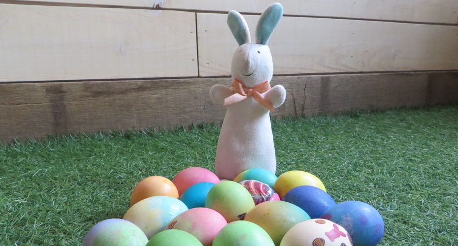 Easter rabbit and eggs